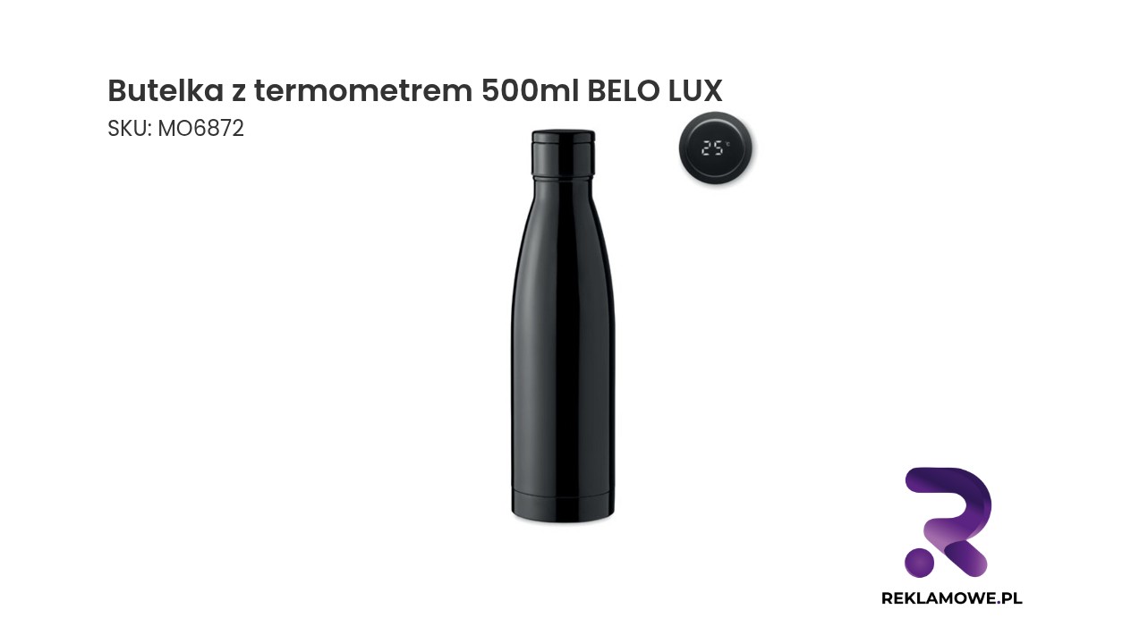 Butelka z termometrem BELO LUX o pojemności 500 ml