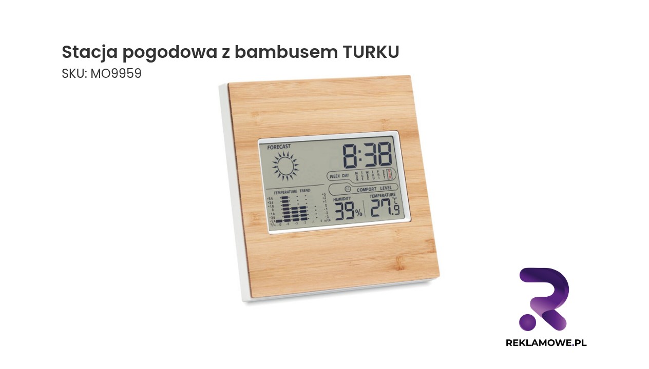 Stacja pogodowa z bambusem TURKU Stacja pogodowa z bambusem model TURKU