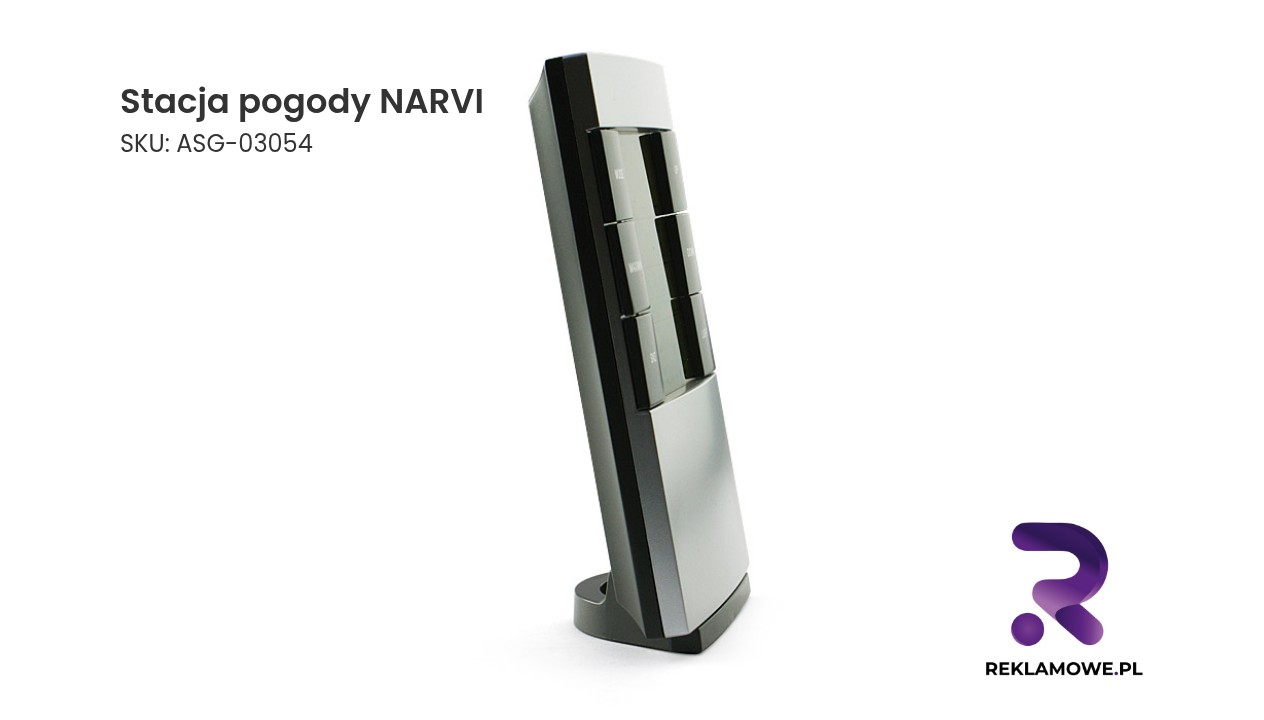 Nowoczesna stacja pogody NARVI wyświetlająca temperaturę i wilgotność