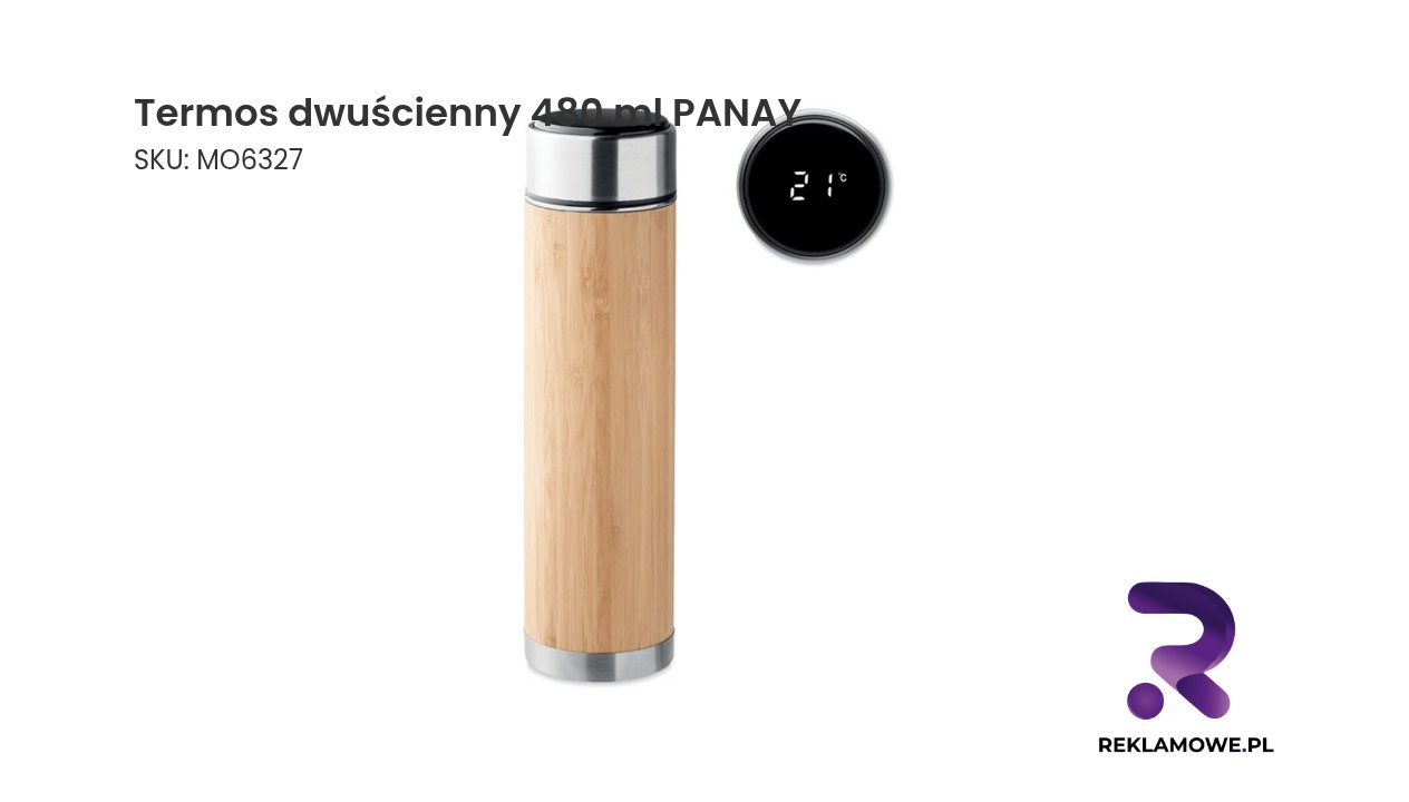 Termos dwuścienny 480 ml PANAY Termos dwuścienny PANAY o pojemności 480 ml