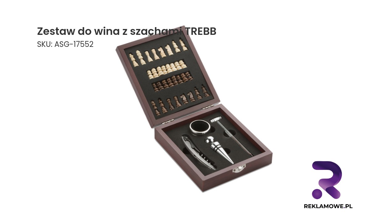 Zestaw do wina z grą w szachy marki TREBB