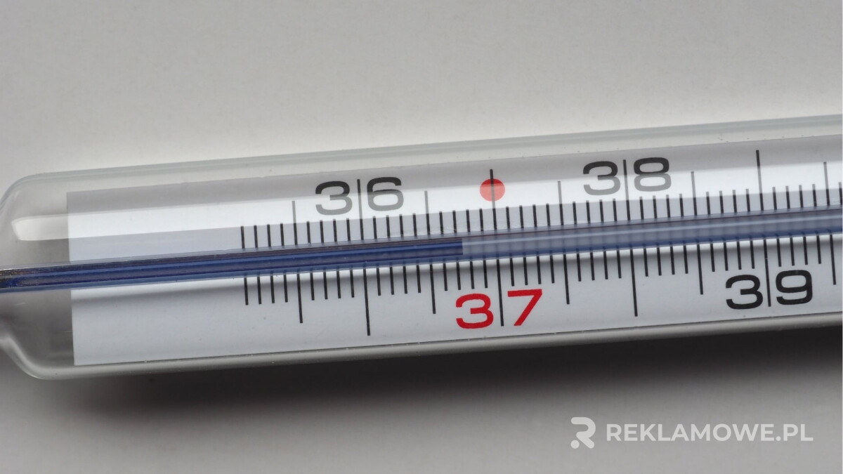 Termometr reklamowy wykorzystywany w kampanii promocyjnej