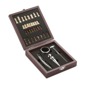 Zestaw do wina z szachami TREBB 17552